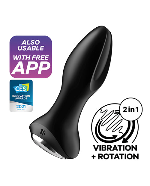 Satisfyer Rotator Plug 2+ - Black - LUST Depot