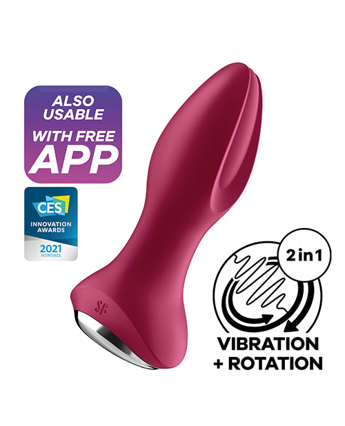 Satisfyer Rotator Plug 2+ - Fuschia - LUST Depot