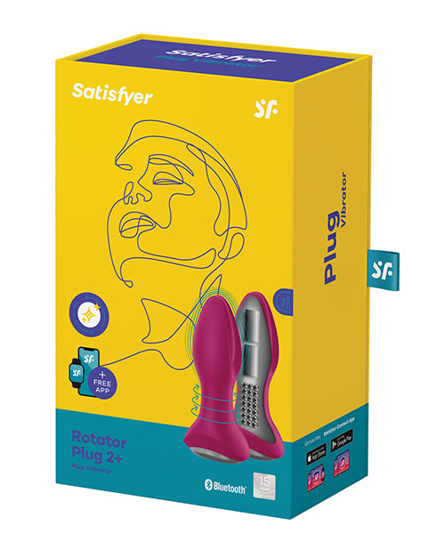 Satisfyer Rotator Plug 2+ - Fuschia - LUST Depot