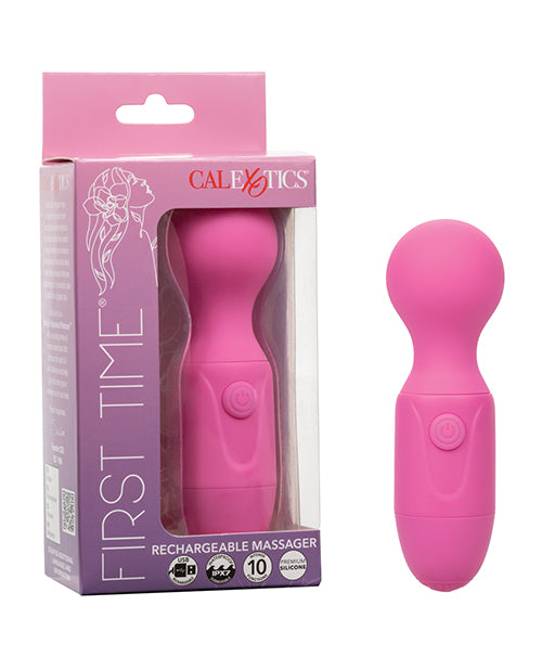 First Time Rechargeable Vibrator Massager - Pink - LUST Depot