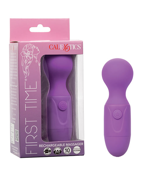 First Time Rechargeable Vibrator Massager - Purple - LUST Depot