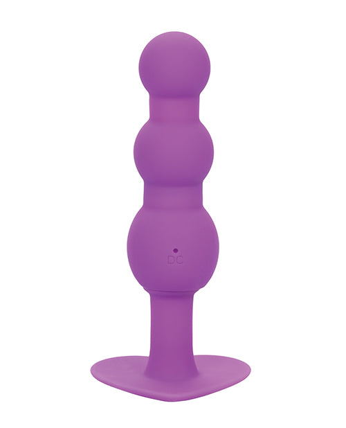 First Time Vibrating Triple Beaded Anal Probe - Purple - LUST Depot