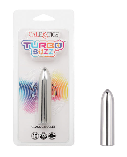 Turbo Buzz Classic Bullet Stimulator - Silver - LUST Depot