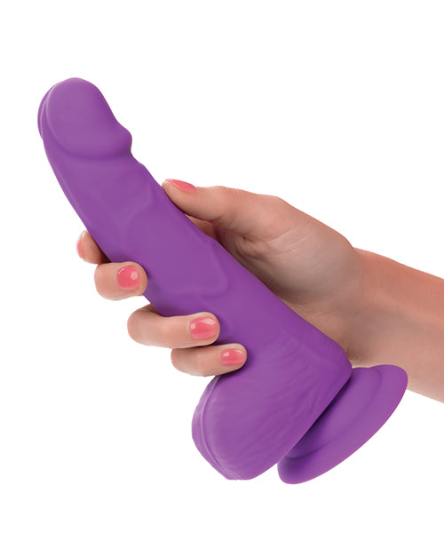 Silicone Studs Neon 6" Dildo - Purple