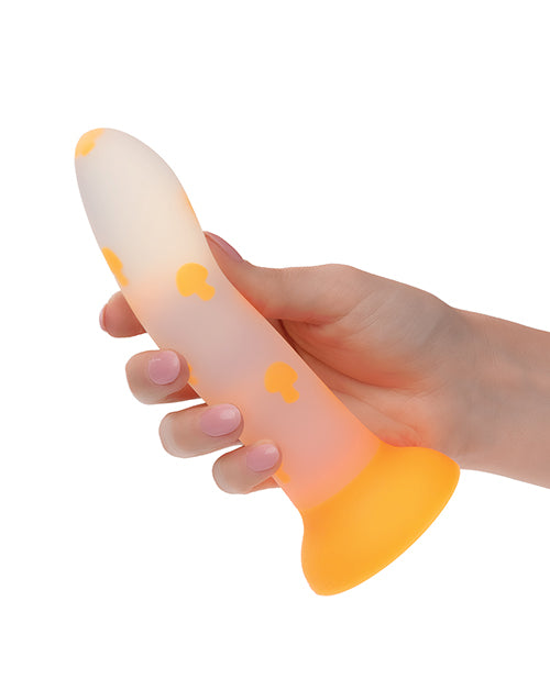 Glow Stick Mushroom Suction Cup Glow-in-the-Dark Dildo - Yellow - LUST Depot