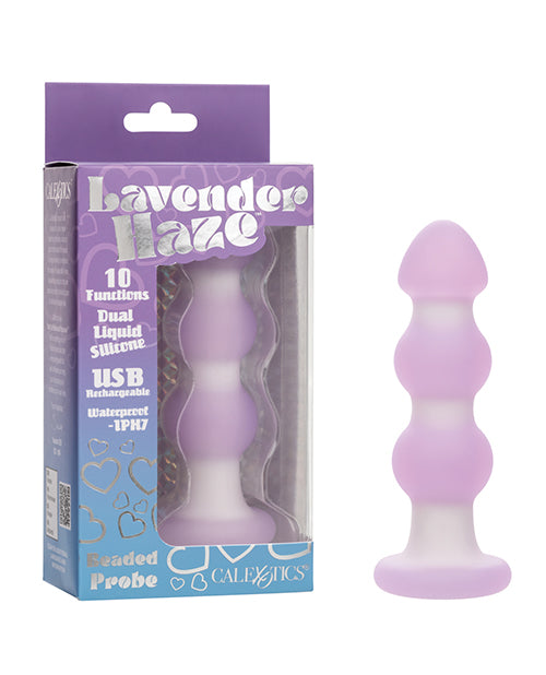 Lavender Haze Beaded Anal Probe - Lavender/White - LUST Depot