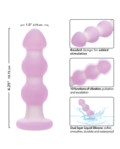 Lavender Haze Beaded Anal Probe - Lavender/White - LUST Depot