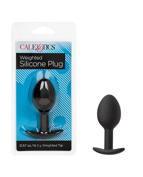 Weighted Silicone Anal Plug - Black - LUST Depot