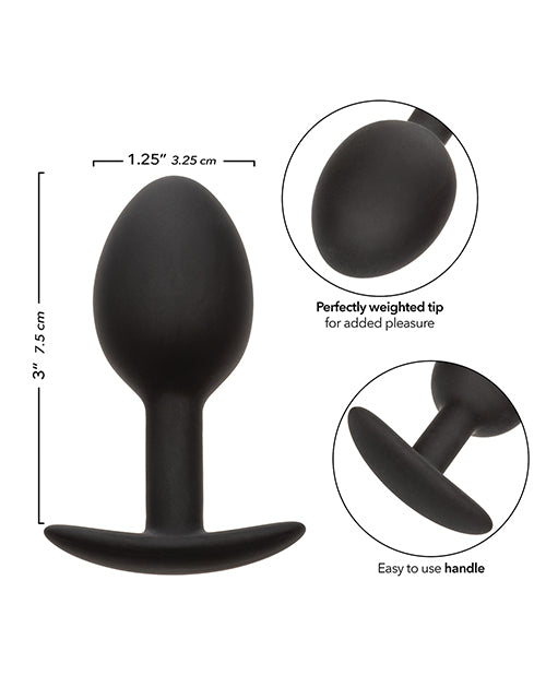 Weighted Silicone Anal Plug - Black - LUST Depot