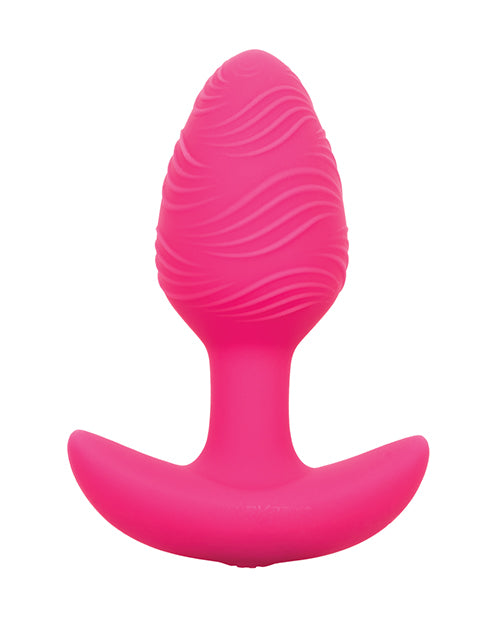 Cheeky Glow in the Dark Vibrating Butt Plug - Pink