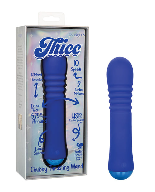 Thicc Chubby Thrusting Wand - Blue - LUST Depot