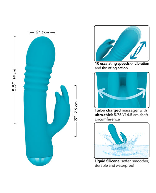 Thicc Chubby Thrusting Tickler - Aqua - LUST Depot