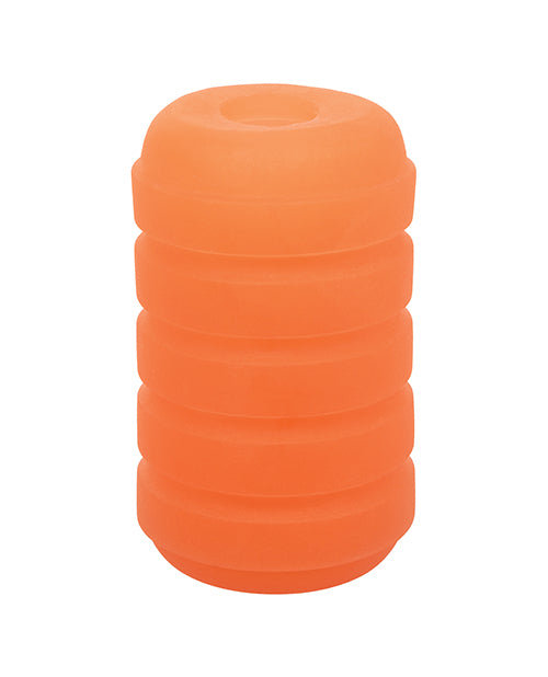 Pop Sock Ribbed Masturbator - Orange - LUST Depot