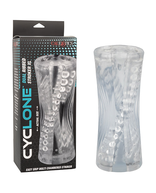 Cyclone Dual Ribbed Stroker XL - Clear - LUST Depot