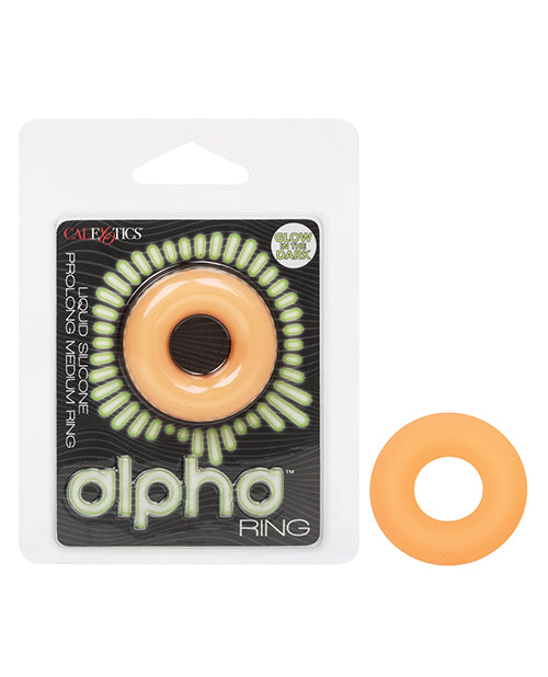 Alpha Liquid Silicone Glow in the Dark Prolong Cock Ring - Medium - LUST Depot