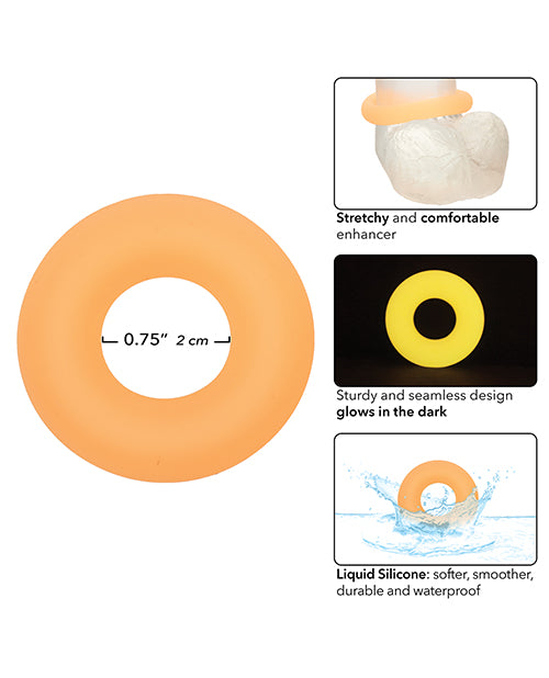 Alpha Liquid Silicone Glow in the Dark Prolong Cock Ring - Medium - LUST Depot