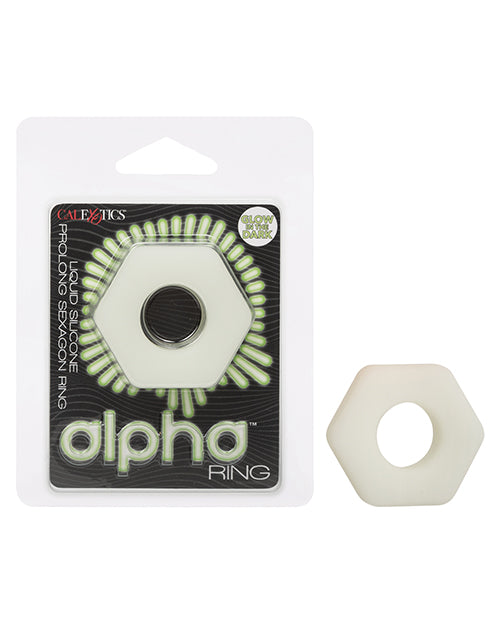 Alpha Liquid Silicone Glow in the Dark Prolong Sexagon Ring - LUST Depot