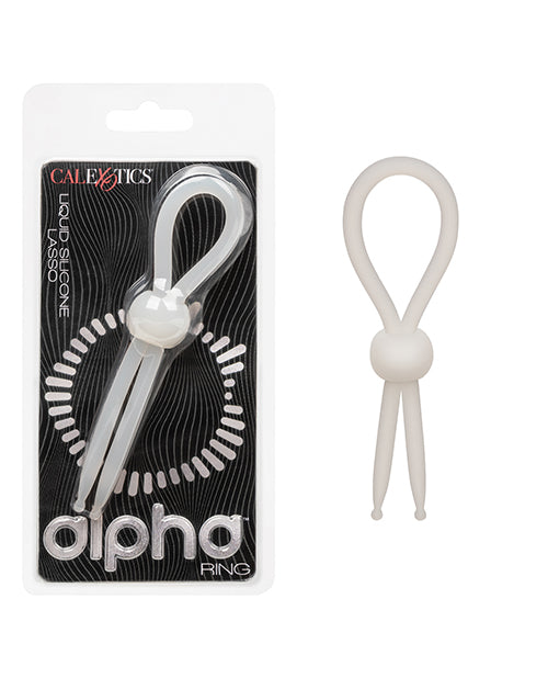 Alpha Liquid Silicone Lasso Cock Ring - Natural - LUST Depot