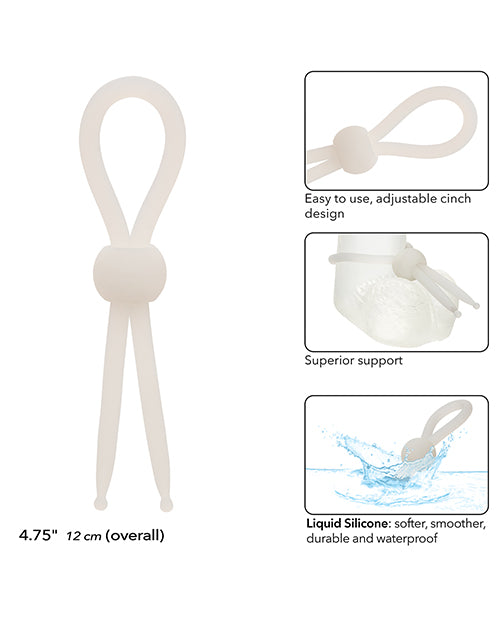 Alpha Liquid Silicone Lasso Cock Ring - Natural - LUST Depot