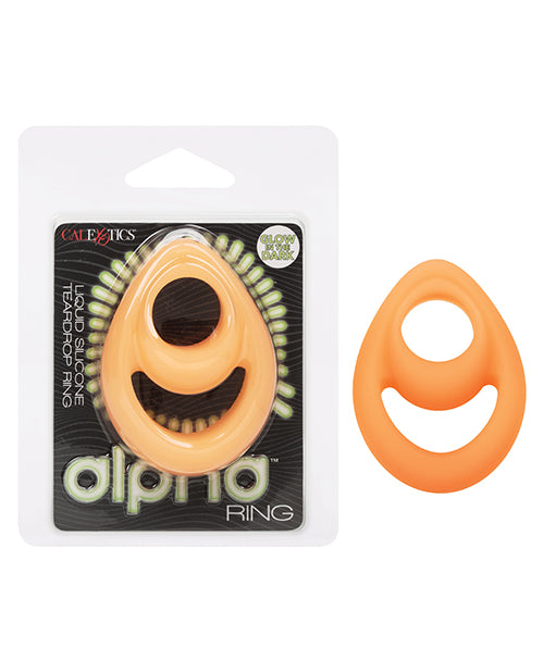 Alpha Liquid Silicone Glow in the Dark Teardrop Cock Ring - LUST Depot