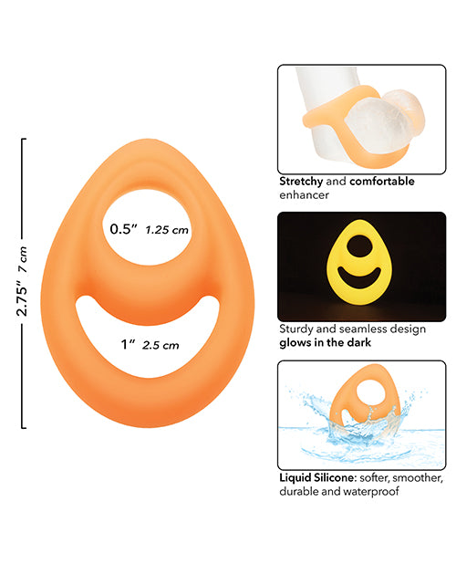 Alpha Liquid Silicone Glow in the Dark Teardrop Cock Ring - LUST Depot