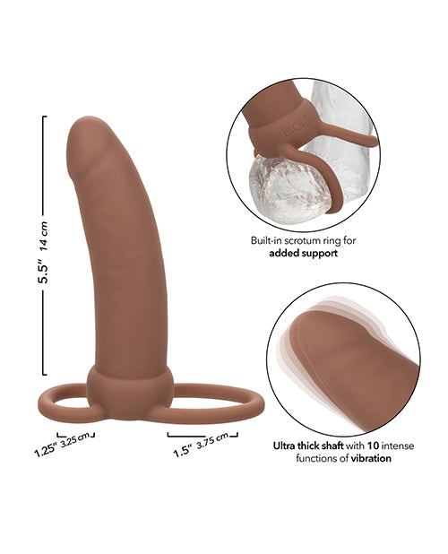 Performance Maxx Rechargeable Thick Dual Penetrator - Brown - LUST Depot