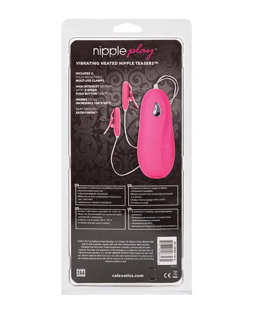 Nipple Play Vibrating Heated Nipple Teasers - Pink