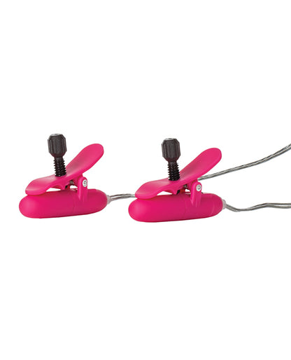 Nipple Play Vibrating Heated Nipple Teasers - Pink