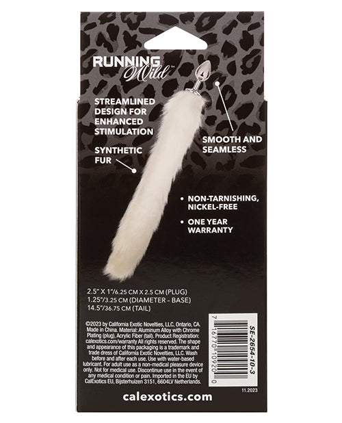 Running Wild White Tail Metallic Anal Probe - LUST Depot