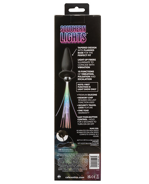 Southern Lights Rechargeable Vibrating Light Up Anal Probe - Black - LUST Depot