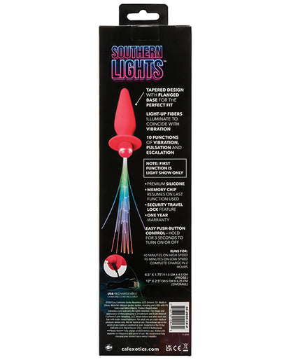 Southern Lights Rechargeable Vibrating Light Up Anal Probe - Pink