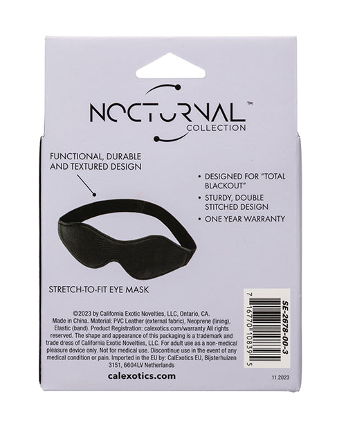 Nocturnal Collection Stretch to Fit Eye Mask - Black - LUST Depot