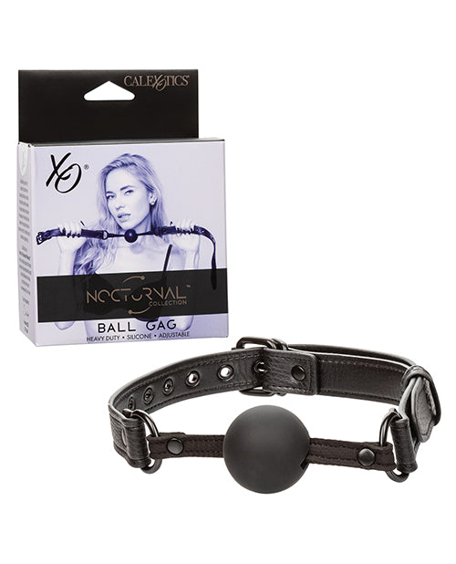 Nocturnal Collection Silicone Ball Gag - Black - LUST Depot