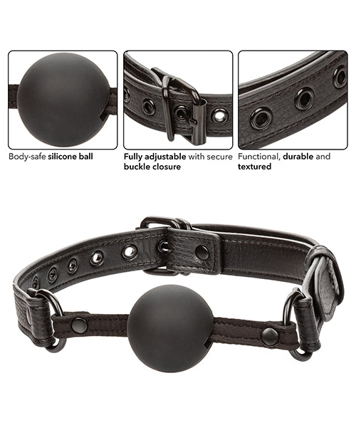 Nocturnal Collection Silicone Ball Gag - Black - LUST Depot