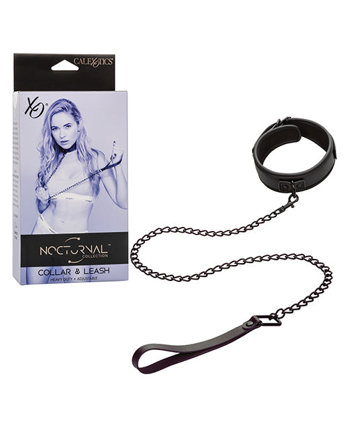 Nocturnal Collection Detachable Collar & Leash - Black - LUST Depot