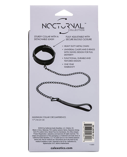 Nocturnal Collection Detachable Collar & Leash - Black - LUST Depot