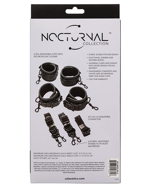 Nocturnal Collection Adjustable Bed Restraints - Black - LUST Depot