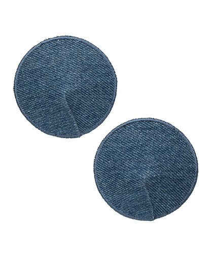 Ride 'em Premium Denim Collection Round Pasties - O/s - LUST Depot