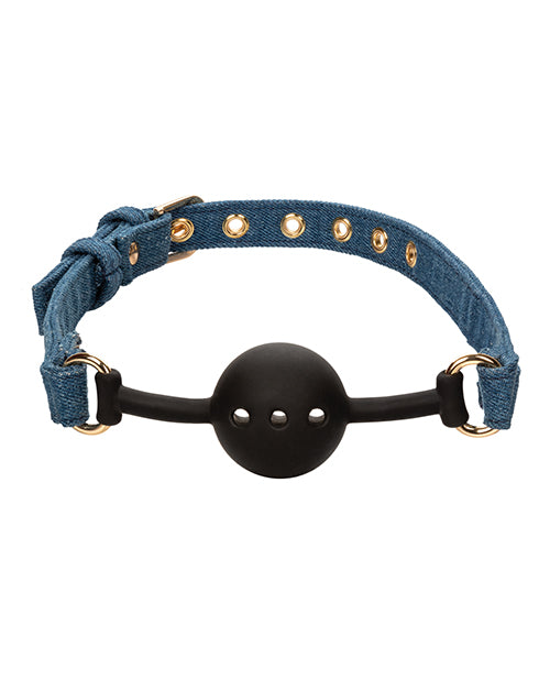 Ride 'em Premium Denim Collection Ball Gag - LUST Depot