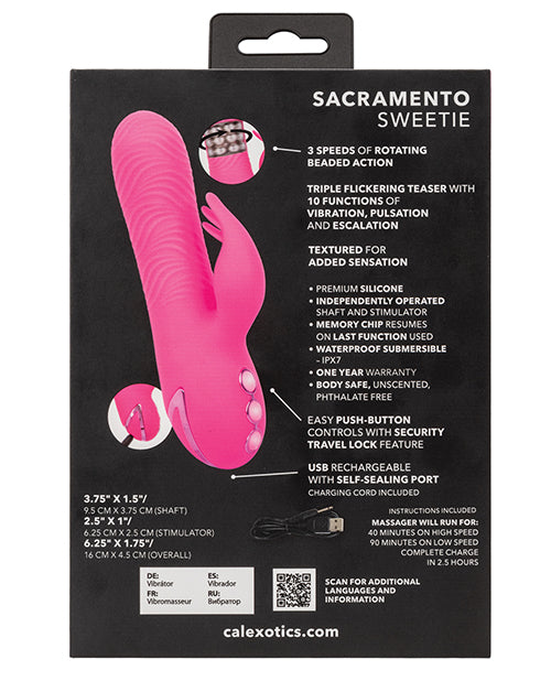 California Dreaming Sacramento Sweetie Vibrator & Rotating Stimulator - LUST Depot