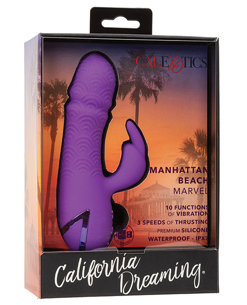 California Dreaming Manhattan Beach Marvel Dual Stimulation Vibe - Purple - LUST Depot