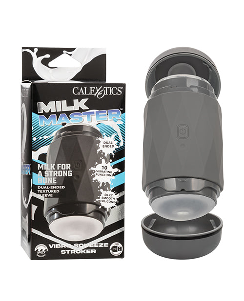 Milk Master Vibro Squeeze Stroker - Black