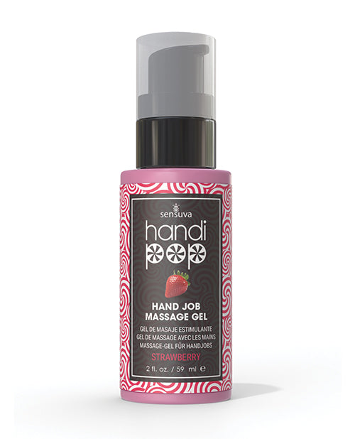 Handipop Hand Job Massage Gel - 2 oz Bottle Strawberry - LUST Depot