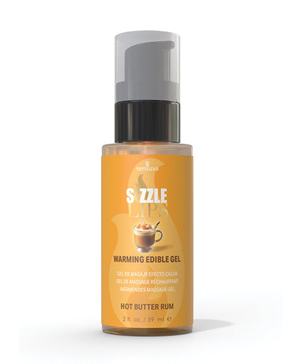 Sizzle Lips Warming Gel - 2 oz Bottle Butter Rum - LUST Depot