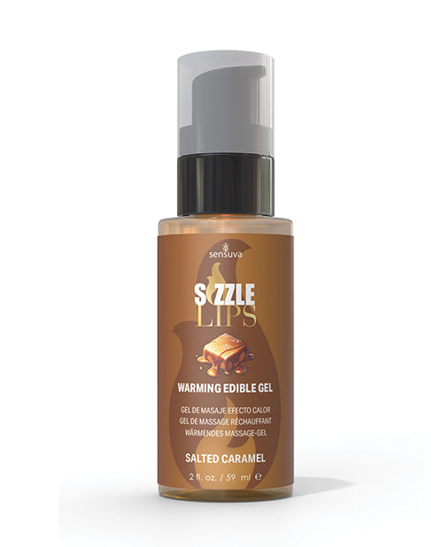 Sizzle Lips Warming Gel - 2 oz Salted Caramel - LUST Depot