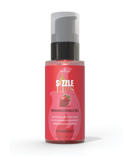 Sizzle Lips Warming Gel - 2 oz Strawberry - LUST Depot