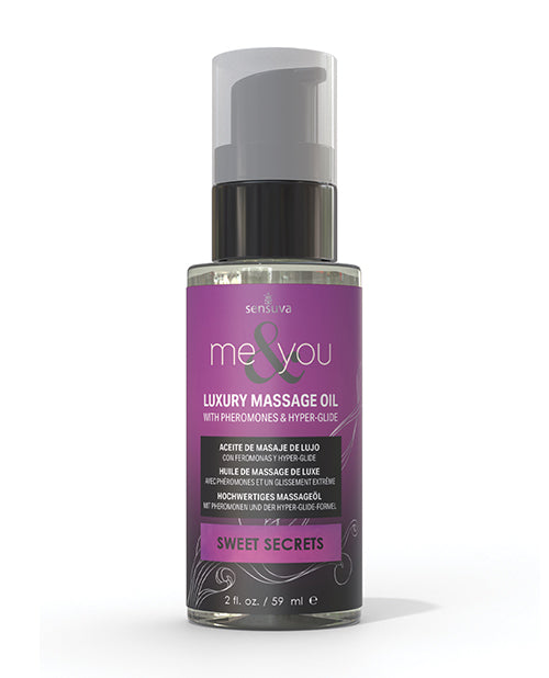 Sensuva Me & You Massage Oil - 2 oz Sweet Secrets - LUST Depot