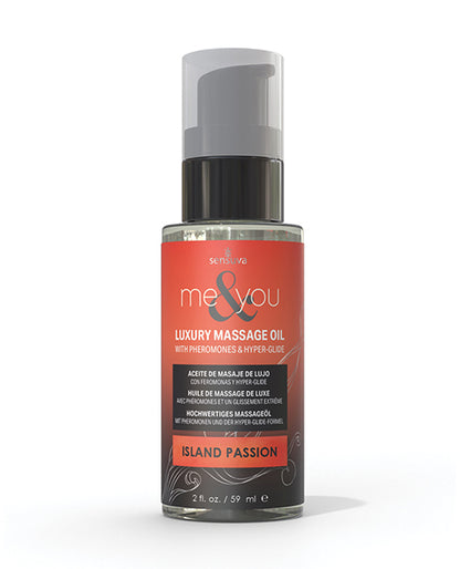 Sensuva Me & You Massage Oil - 2 oz Island Passion - LUST Depot