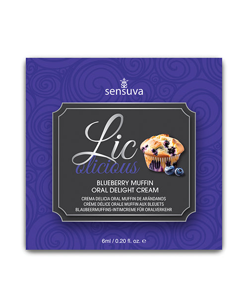 Lic O Licious Oral Delight Cream - 6ml Packet Blueberry Muffin - LUST Depot