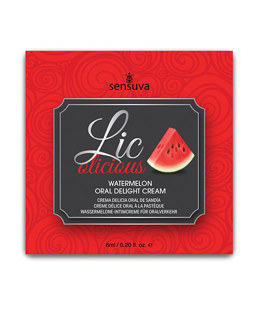 Lic O Licious Oral Delight Cream - 6ml Packet Watermelon - LUST Depot